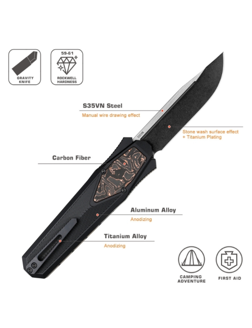 REMETTE ZL103D14 RT-SWORDFISH – Couteau OTF