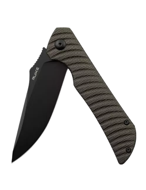 Ruike P123-MB – Couteau pliant EDC Drop Point 14C28N Micarta
