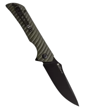 Ruike P123-MB – EDC Folding Knife Drop Point 14C28N Micarta