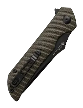 Ruike P123-MB – Couteau pliant EDC Drop Point 14C28N Micarta