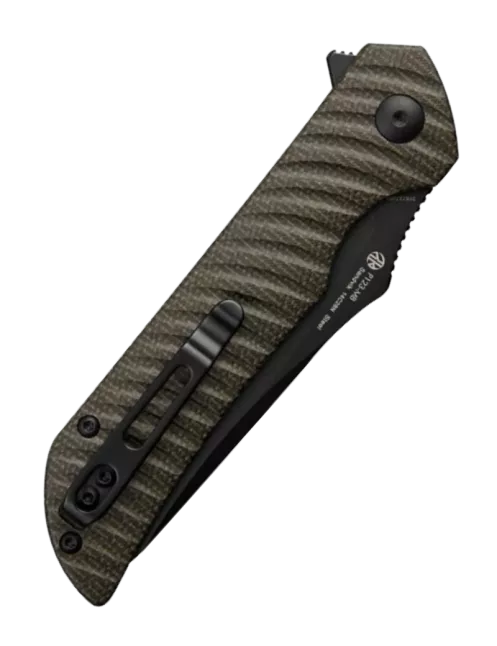 Ruike P123-MB – Couteau pliant EDC Drop Point 14C28N Micarta