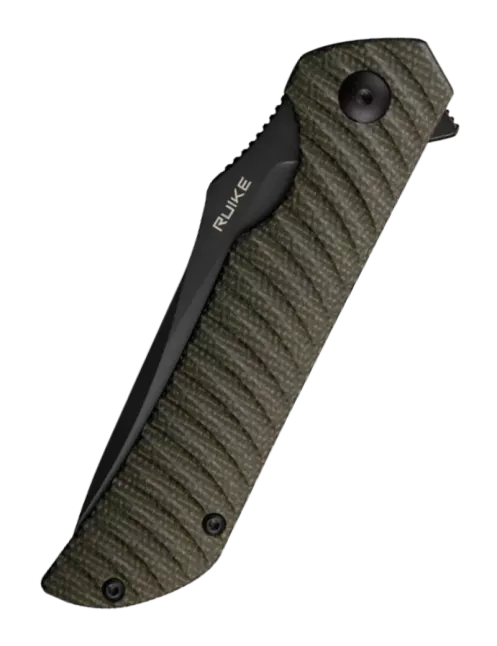 Ruike P123-MB – Couteau pliant EDC Drop Point 14C28N Micarta