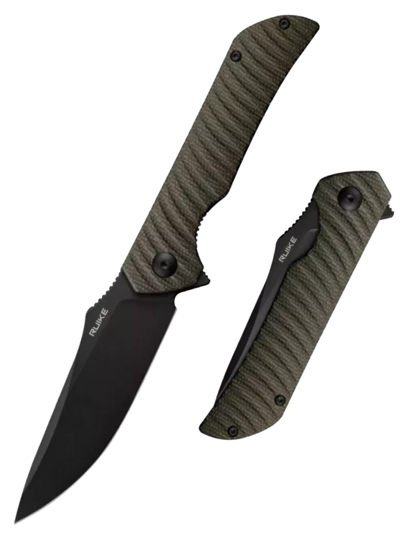 Ruike P123-MB – Couteau pliant EDC Drop Point 14C28N Micarta