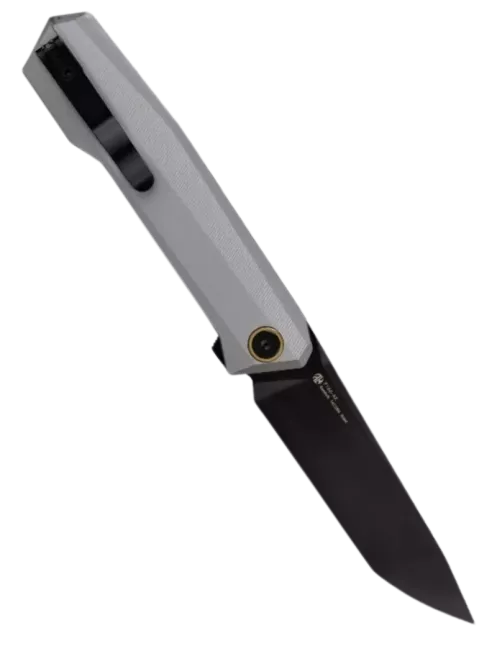 Ruike P166-AK Gris – Couteau pliant EDC Tanto 14C28N Lame noire Flippe