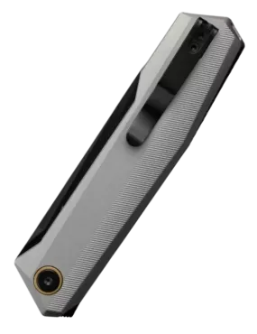 Ruike P166-AK Gris – Couteau pliant EDC Tanto 14C28N Lame noire Flippe