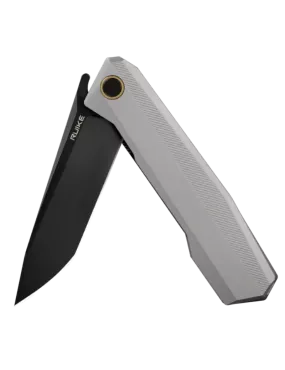 Ruike P166-AK Gray – EDC Folding Knife Tanto 14C28N Black Blade Flippe