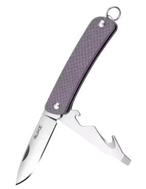 Ruike S11-N Marron – Mini couteau porte-clés 12C27 G10 EDC