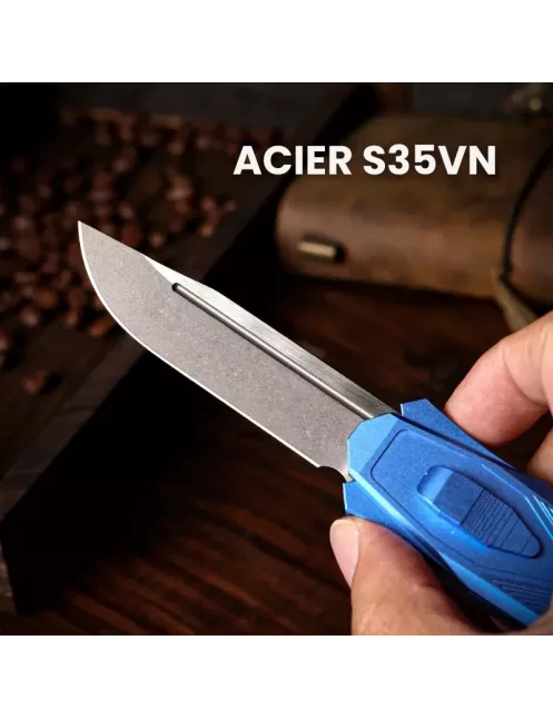 Remette RT-Swordfish ZL103D6 – Couteau pliant EDC Dagger S35VN Alu/Car