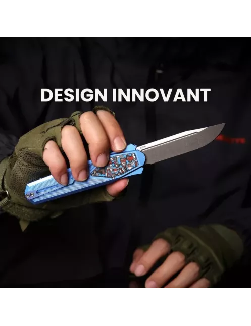 Remette RT-Swordfish ZL103D6 – Couteau pliant EDC Dagger S35VN Alu/Car