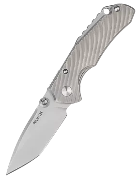 Couteau pliant titane 154CM 164 mm | EDC robuste