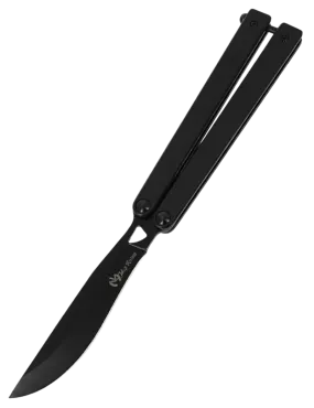 Couteau papillon noir 230 mm | Balisong inox G10