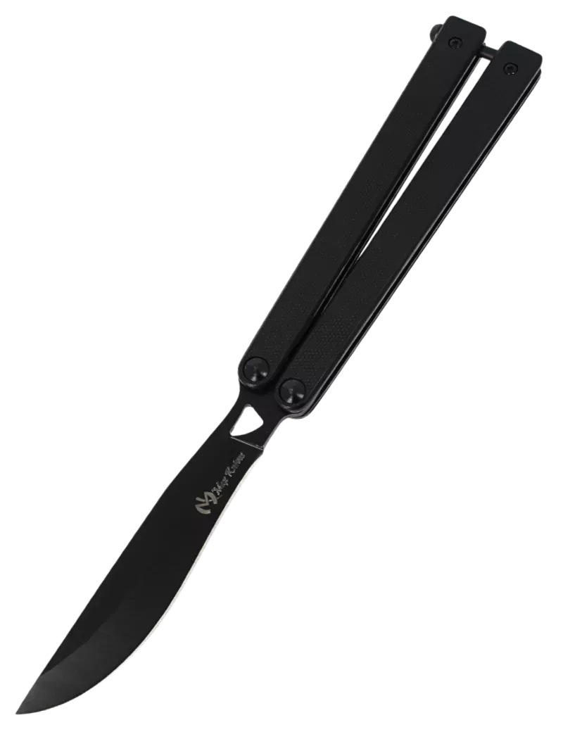 Couteau papillon noir 230 mm | Balisong inox G10