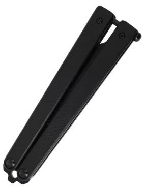 Couteau papillon noir 230 mm | Balisong inox G10