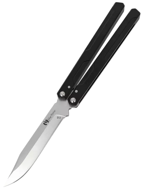 D2 butterfly knife 108 mm | Clip point balisong aluminum