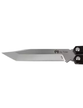 Couteau papillon Tanto | Balisong inox & alu 108 mm