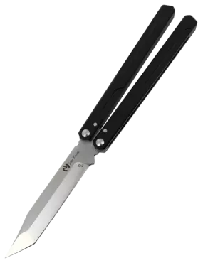 Couteau papillon Tanto | Balisong inox & alu 108 mm