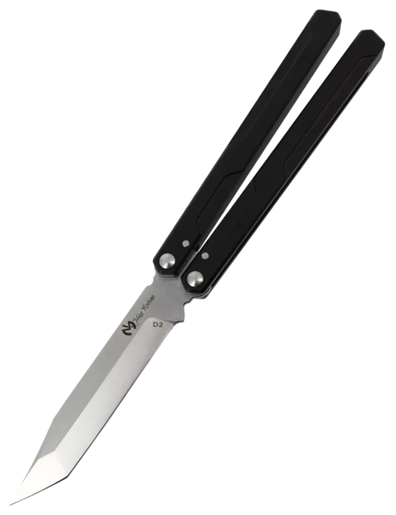Couteau papillon Tanto | Balisong inox & alu 108 mm
