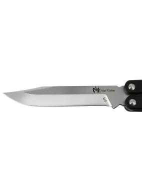 Couteau papillon D2 Clip Point | Balisong aluminium 108 mm