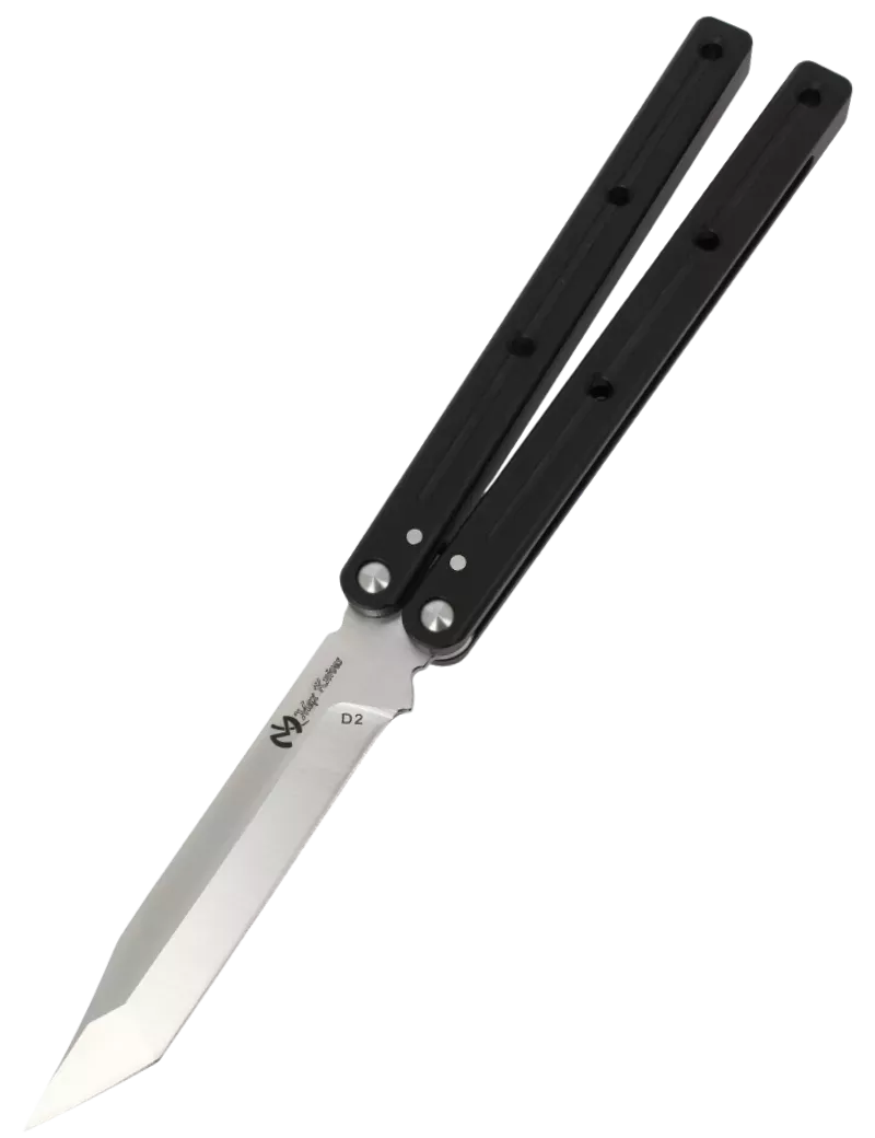 Couteau papillon D2 Tanto | Balisong alu 108 mm – Europe