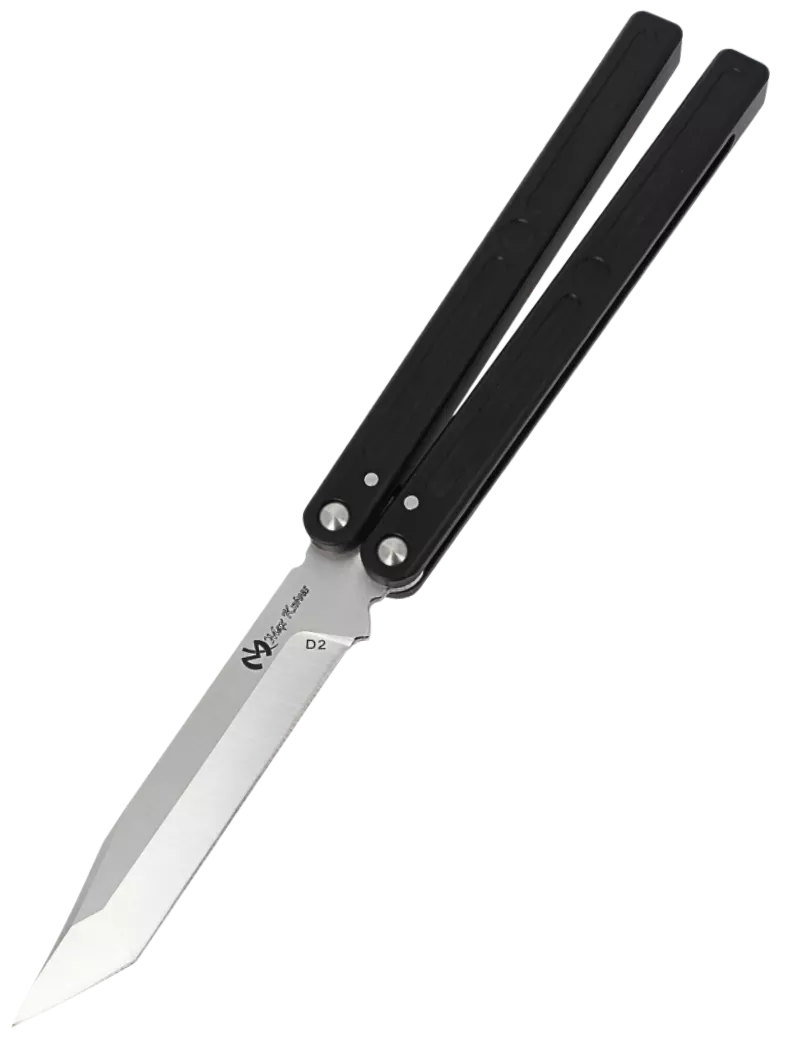 Couteau papillon D2 Tanto | Balisong alu 108 mm – Europe