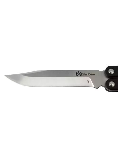 D2 Clip Point butterfly knife | Aluminum balisong 108mm