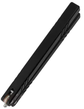 Couteau papillon D2 Clip Point | Balisong alu 108 mm