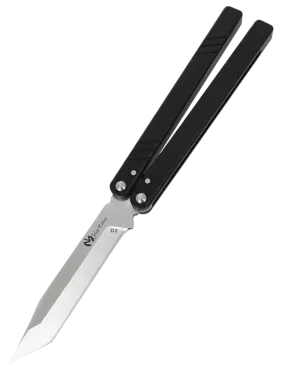 Couteau papillon D2 Tanto | Balisong alu 108 mm
