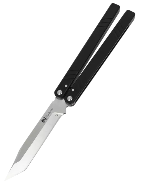 Couteau papillon D2 Tanto | Balisong alu 108 mm