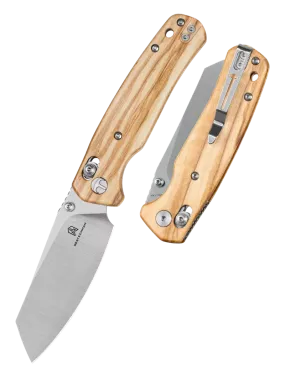Bestechman Cicada’s Wing BMK06-W-1 – Couteau pliant bois d’olivier