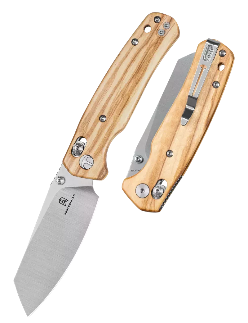 Bestechman Cicada’s Wing BMK06-W-1 – Couteau pliant bois d’olivier