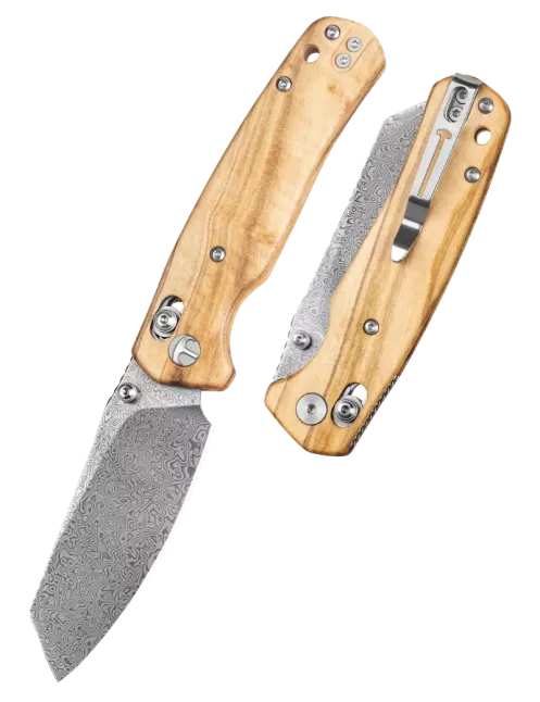Bestechman Cicada’s Wing BMK06-W-2 Damascus Folding Knife Olive Wood Bestechman Cicada’s Wing BMK06-W-2 Damascus Folding Knife Olive Wood