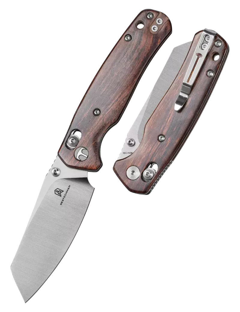 Bestechman Cicada’s Wing BMK06-W-3 Folding Knife Desert Ironwood