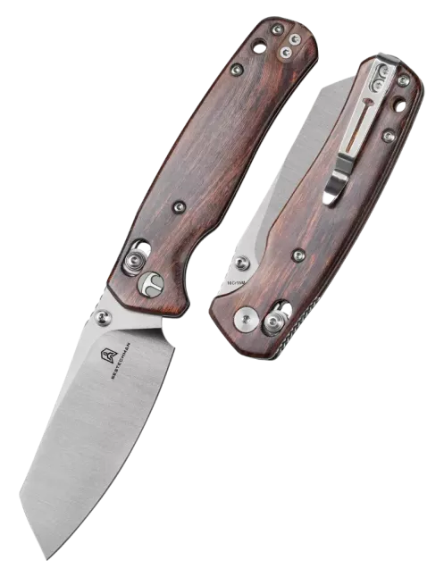 Bestechman Cicada’s Wing BMK06-W-3 Folding Knife Desert Ironwood