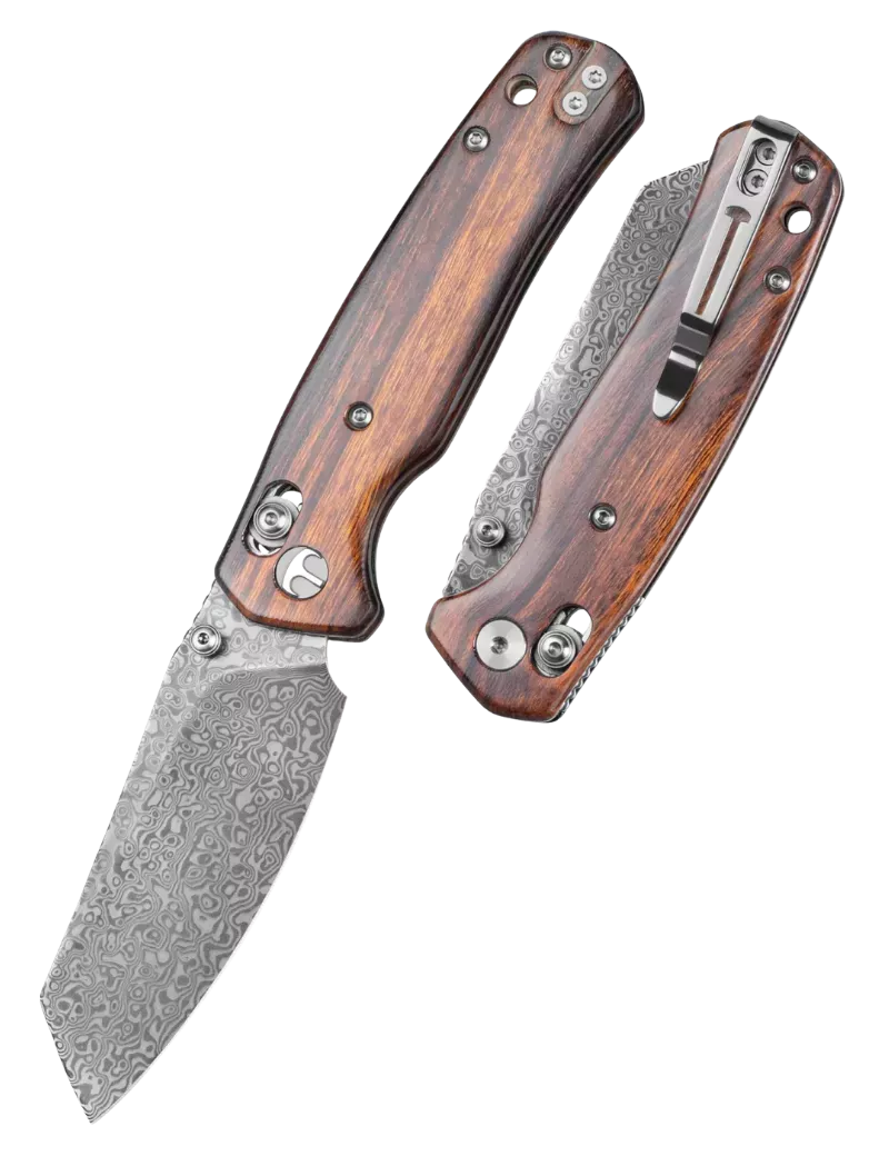 Bestechman Cicada’s Wing BMK06-W-4 – Couteau pliant damas Desert Iron