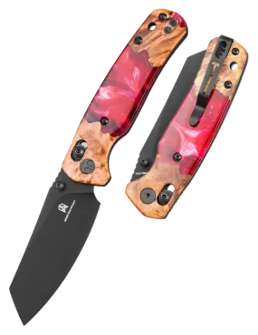 Bestechman Cicada’s Wing BMK06-W-5 – Couteau pliant bois résine rouge