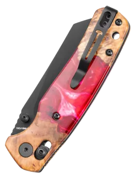 Bestechman Cicada’s Wing BMK06-W-5 Folding Knife Wood Red Resin
