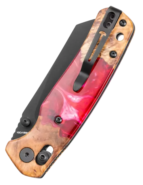Bestechman Cicada’s Wing BMK06-W-5 – Couteau pliant bois résine rouge