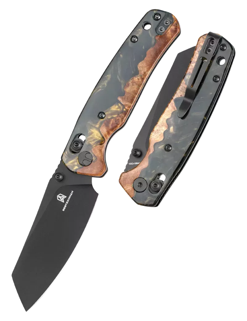 Bestechman Cicada’s Wing BMK06-W-6 Folding Knife Wood Resin
