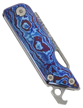 SRM 6435-TL Couteau pliant Damas | Titane EDC ultra léger