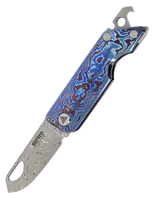SRM 6435-TL Couteau pliant Damas | Titane EDC ultra léger SRM 6435-TL Couteau pliant Damas | Titane EDC ultra léger