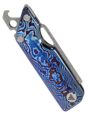 SRM 6435-TL Couteau pliant Damas | Titane EDC ultra léger