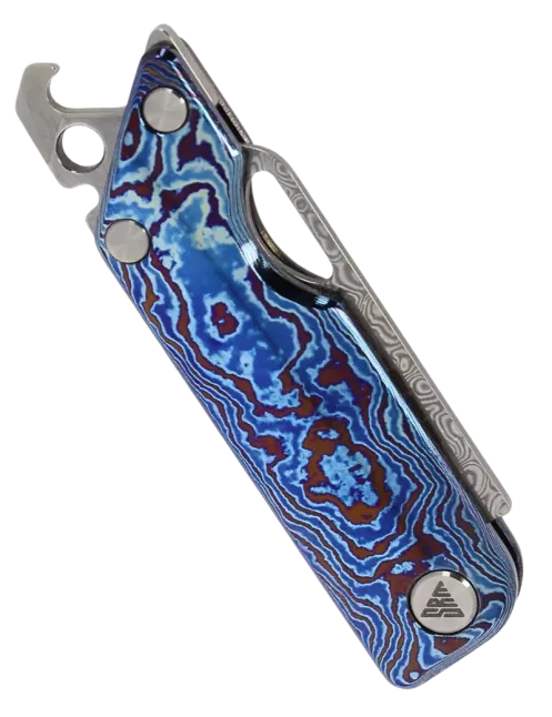 SRM 6435-TL Couteau pliant Damas | Titane EDC ultra léger