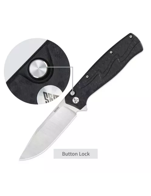Couteau EDC SRM 221X-GB – Bowie 14C28N & Button Lock