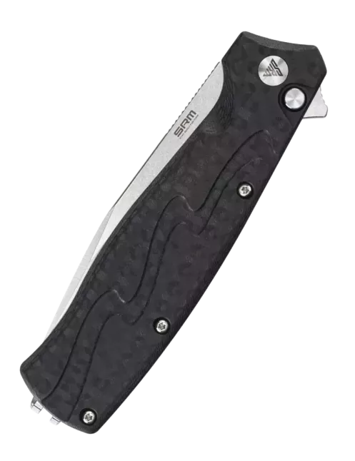 Couteau EDC SRM 221X-GB – Bowie 14C28N & Button Lock