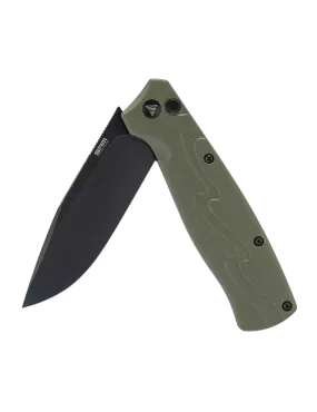 Couteau EDC SRM 221X-GP – Bowie noir 14C28N & G10 vert