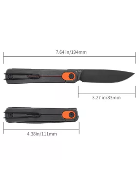 SRM Palfrey 135L-GJ Knife – Black 14C28N