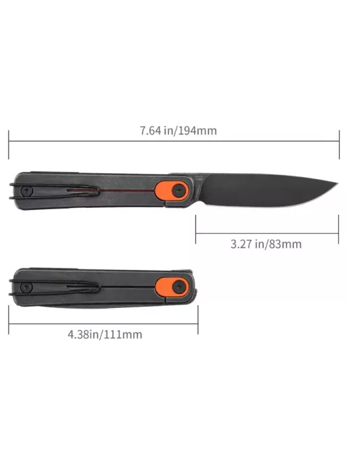 Couteau EDC SRM Palfrey 135L-GJ – 14C28N noir