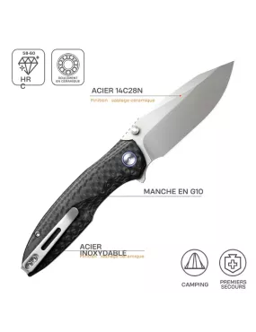 Remette Cool Whale RTCL-GN1 Folding Knife 14C28N Flipper