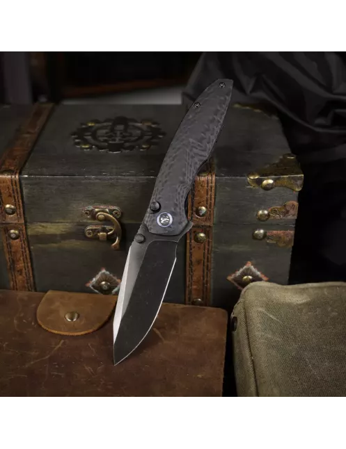 Remette Cool Whale RTCL-GN2 Folding Knife Blackwash 14C28N
