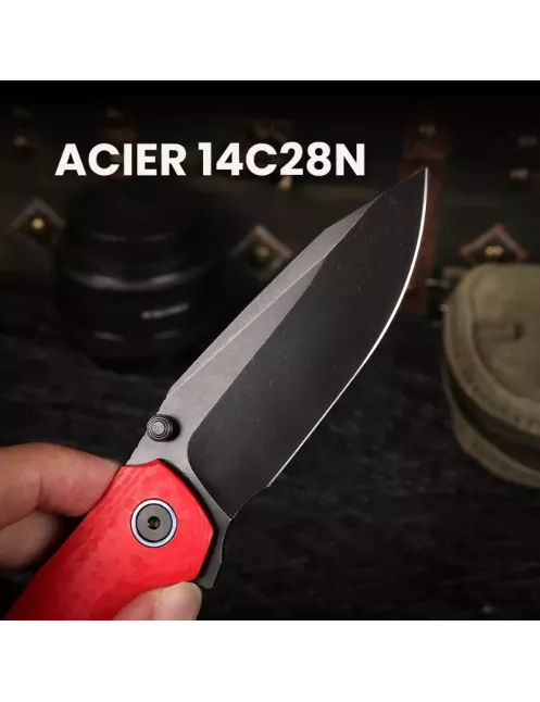 Remette Cool Whale RTCL-GN4 Folding Knife Blackwash 14C28N